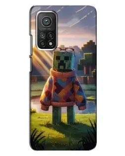 Чехол для Xiaomi Mi 10T с картинкой «Крипер в свитере»