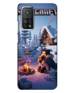 Чехол для Xiaomi Mi 10T с картинкой «Зимний Minecraft»