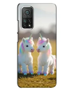 Чехол для Xiaomi Mi 10T с картинкой «Пара единорогов»