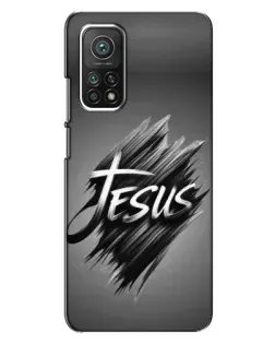 Чехол для Xiaomi Mi 10T с картинкой «Надпись Jesus Graffiti»