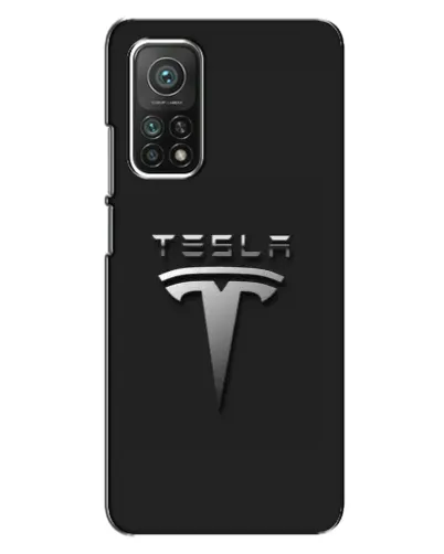 Чехол для Xiaomi Mi 10T с картинкой «Стальной логотип Tesla»