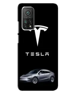 Чехол для Xiaomi Mi 10T с картинкой «Tesla Model Y»