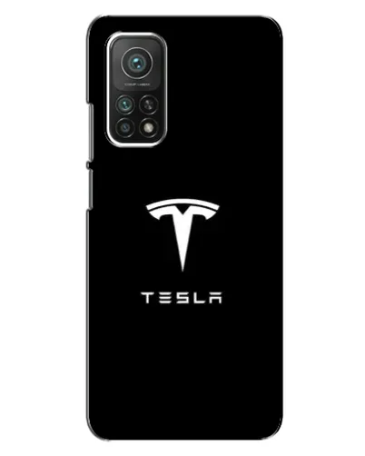 Чехол для Xiaomi Mi 10T с картинкой «Tesla White Logo»