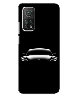 Чехол для Xiaomi Mi 10T с картинкой «Фары Tesla Night»