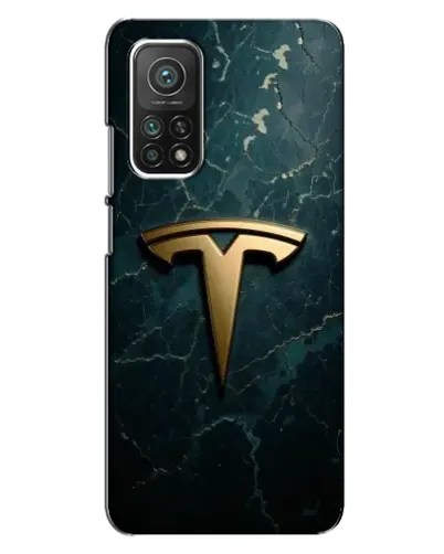 Чехол для Xiaomi Mi 10T с картинкой «Мраморная Tesla Gold»