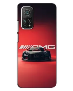 Чехол для Xiaomi Mi 10T с картинкой «Mercedes AMG — красная линия»