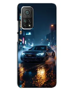 Чехол для Xiaomi Mi 10T с картинкой «Ночной город и Audi»
