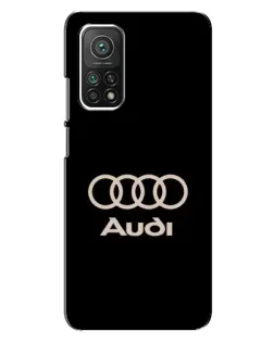 Чехол для Xiaomi Mi 10T с картинкой «Audi — золотой логотип»