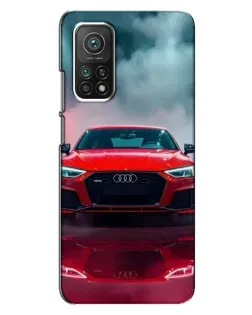 Чехол для Xiaomi Mi 10T с картинкой «Audi RS — красный стиль»