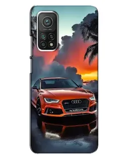 Чехол для Xiaomi Mi 10T с картинкой «Audi — закат»