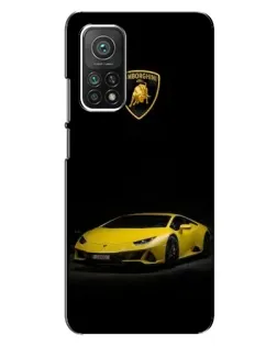 Чехол для Xiaomi Mi 10T с картинкой «Lamborghini желтый акцент»