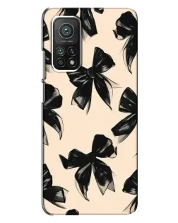 Чохол для Xiaomi Mi 10T з картинкою «Патерн чорні банти»