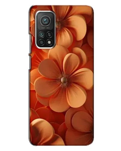 Чехол для Xiaomi Mi 10T с картинкой «Оранжевый макро цветок»