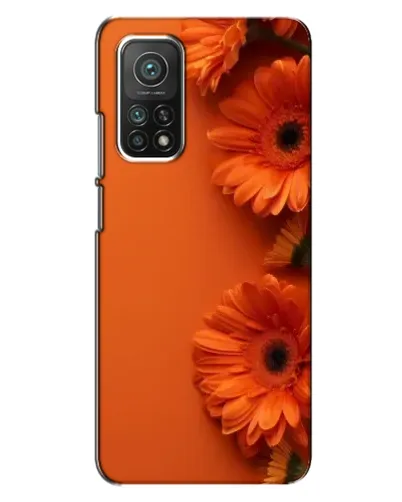 Чехол для Xiaomi Mi 10T с картинкой «Оранжевые герберы»