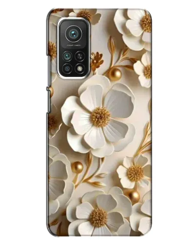 Чехол для Xiaomi Mi 10T с картинкой «Белие бумажние  цвети»