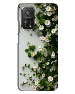 Чохол для Xiaomi Mi 10T з картинкою «Гілка дрібних білих квітів»