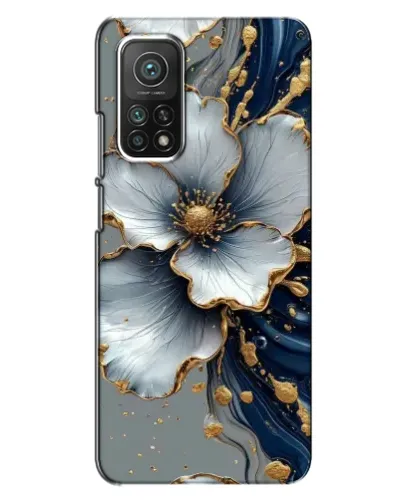Чехол для Xiaomi Mi 10T с картинкой «Белый цветок и золотой флюид» Чехол для Xiaomi Mi 10T с картинкой «Белый цветок и золотой флюид»