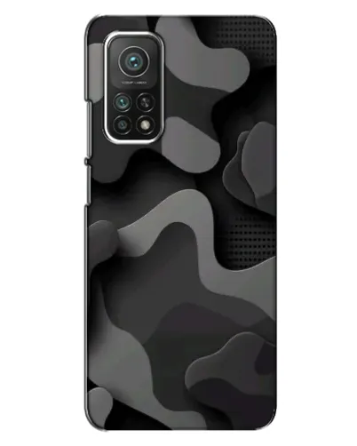 Чехол для Xiaomi Mi 10T с картинкой «Темный абстрактный камуфляж»