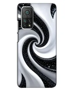 Чохол для Xiaomi Mi 10T з картинкою «Чорно-біла спіраль»