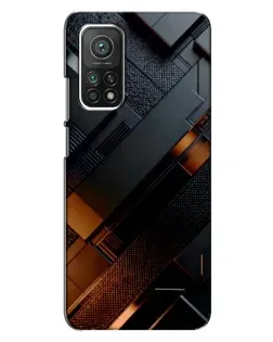 Чехол для Xiaomi Mi 10T с картинкой «Черные геометрические блоки»