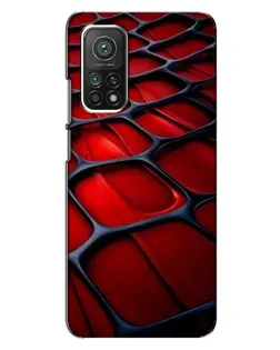 Чехол для Xiaomi Mi 10T с картинкой «Красная глянцевая сетка»