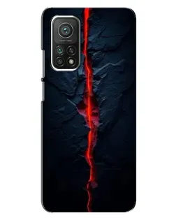 Чехол для Xiaomi Mi 10T с картинкой «Kрасная лавовая трещина»