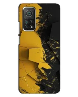 Чехол для Xiaomi Mi 10T с картинкой «Золотые осколки геометрии»