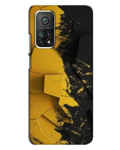 Чехол для Xiaomi Mi 10T с картинкой «Золотые осколки геометрии»