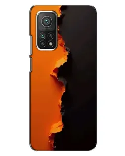 Чехол для Xiaomi Mi 10T с картинкой «Оранжевый разлом»