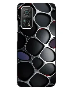 Чехол для Xiaomi Mi 10T с картинкой «Объемная темная решетка»
