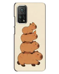 Чехол для Xiaomi Mi 10T с картинкой «Башня из капибар»