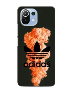 Чехол для Xiaomi Mi 11 Lite с картинкой «Оранжевый дым Adidas»
