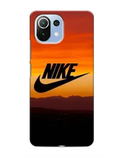 Чехол для Xiaomi Mi 11 Lite с картинкой «Nike — вечерний горизонт»