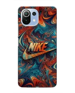 Чехол для Xiaomi Mi 11 Lite с картинкой «Nike в абстракции»