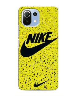 Чехол для Xiaomi Mi 11 Lite с картинкой «Желтый текстурный Nike»