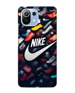 Чехол для Xiaomi Mi 11 Lite с картинкой «Коллекция кроссовок Nike»