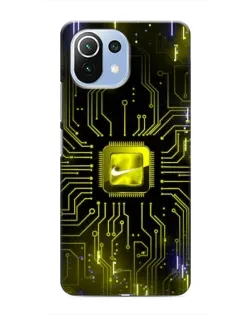 Чехол для Xiaomi Mi 11 Lite с картинкой «Nike — золотая искра»