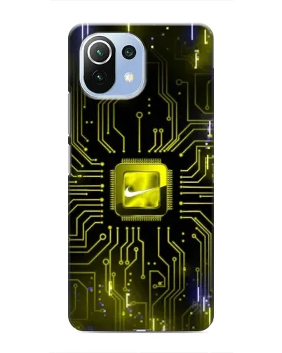 Чехол для Xiaomi Mi 11 Lite с картинкой «Nike — золотая искра» Чехол для Xiaomi Mi 11 Lite с картинкой «Nike — золотая искра»