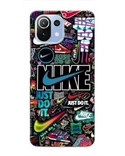 Чохол для Xiaomi Mi 11 Lite з картинкою «Яскравий колаж Nike»