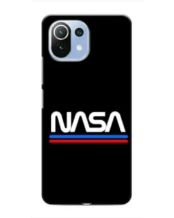 Чехол для Xiaomi Mi 11 Lite с картинкой «NASA — классика Red Blue» Чехол для Xiaomi Mi 11 Lite с картинкой «NASA — классика Red Blue»