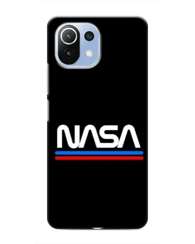 Чехол для Xiaomi Mi 11 Lite с картинкой «NASA — классика Red Blue»