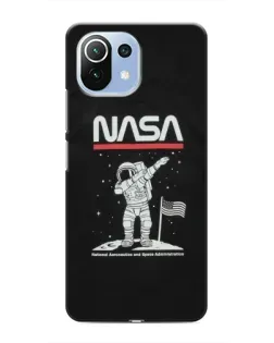 Чехол для Xiaomi Mi 11 Lite с картинкой «NASA — шагаем по Луне»