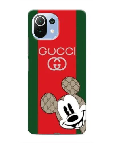 Чехол для Xiaomi Mi 11 Lite с картинкой «Gucci — полосы и Микки» Чехол для Xiaomi Mi 11 Lite с картинкой «Gucci — полосы и Микки»