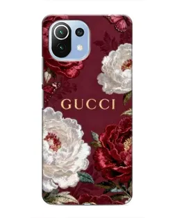 Чохол для Xiaomi Mi 11 Lite з картинкою «Gucci — бордові троянди»