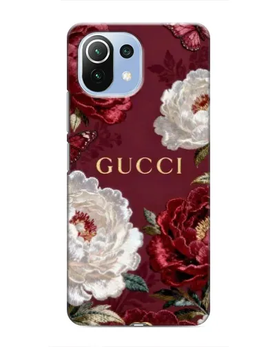 Чохол для Xiaomi Mi 11 Lite з картинкою «Gucci — бордові троянди» Чохол для Xiaomi Mi 11 Lite з картинкою «Gucci — бордові троянди»