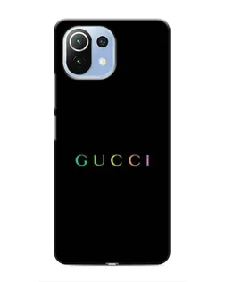 Чохол для Xiaomi Mi 11 Lite з картинкою «Gucci — неоновий мінімалізм»