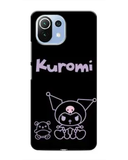 Чехол для Xiaomi Mi 11 Lite с картинкой «Kuromi — черный минимализм»