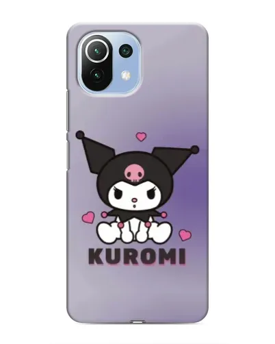 Чехол для Xiaomi Mi 11 Lite с картинкой «Kuromi — фиолетовый арт»