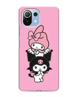 Чехол для Xiaomi Mi 11 Lite с картинкой «My Melody и Kuromi» Чехол для Xiaomi Mi 11 Lite с картинкой «My Melody и Kuromi»