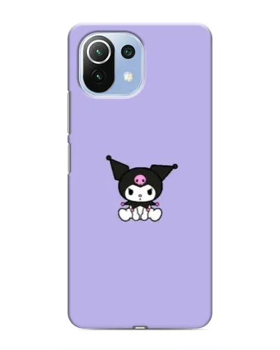 Чехол для Xiaomi Mi 11 Lite с картинкой «Kuromi — фиолетовый минимализм»